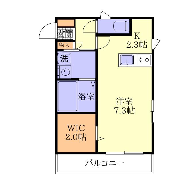 サニーコーポ(1K/2階)の間取り写真