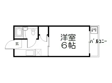 コーポ古波蔵(1K/2階)の間取り写真