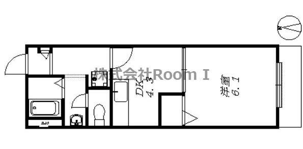 メゾン・プルミエール・旭化成ヘーベルメゾンHEBEL HAUS(1DK/1階)の間取り写真