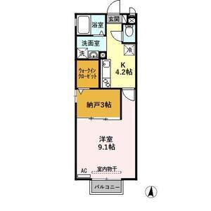 DMAISON南塚(ワンルーム/2階)の間取り写真