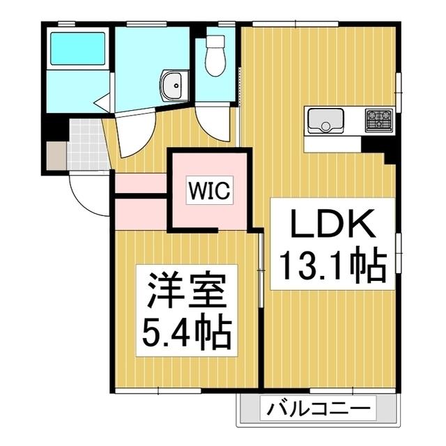 フレグランス北田(1LDK/1階)の間取り写真