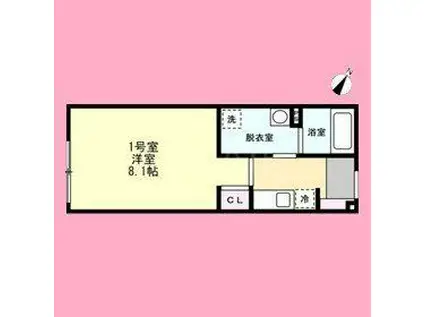 T&Fレジデンス南林間B(1K/2階)の間取り写真