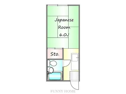 ミドリコーポ(1K/2階)の間取り写真