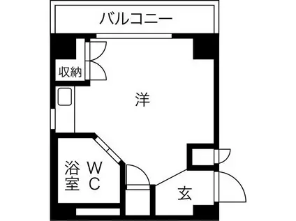 堀田朝日マンション(1K/5階)の間取り写真