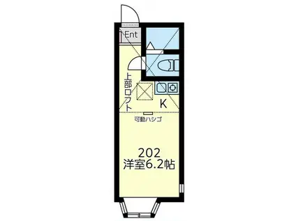 ユナイト上星川ボナパルト(ワンルーム/2階)の間取り写真