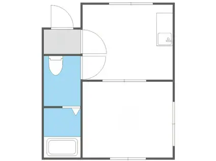 サンライズKK(1K/2階)の間取り写真