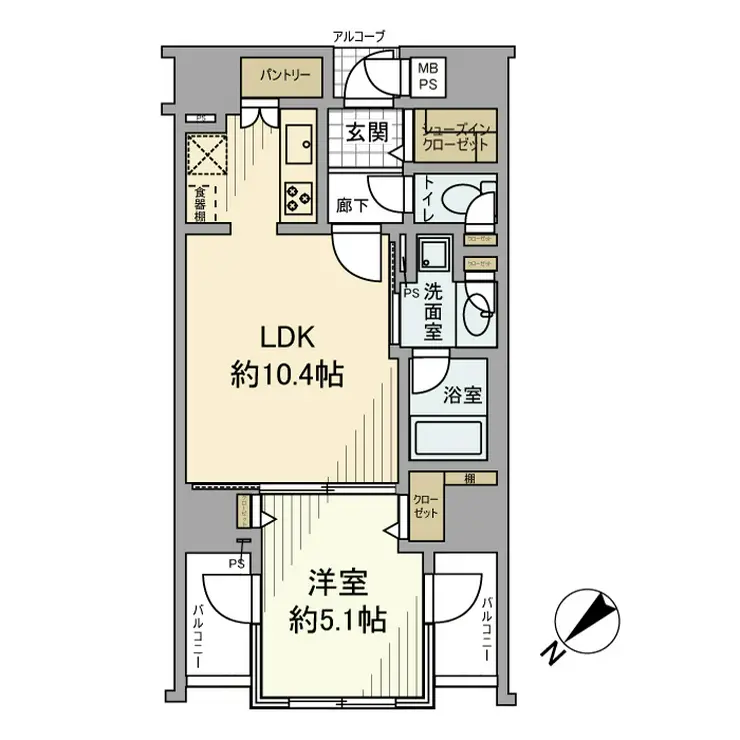 プリミテージュ新横浜 4階階 間取り