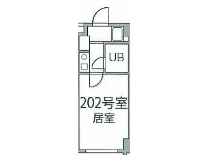 アーバンハイツ大岡山(1K/2階)の間取り写真