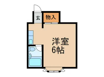 ピエール青山(ワンルーム/2階)の間取り写真