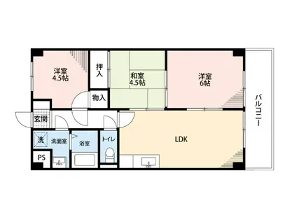 COLLECTION和泉府中(3LDK/1階)の間取り写真
