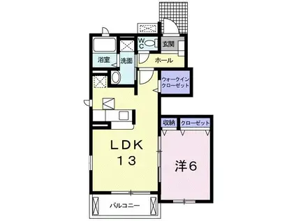 メゾン・アルモニーA(1LDK/1階)の間取り写真