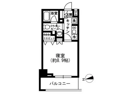 レジディア四谷三丁目(1K/5階)の間取り写真