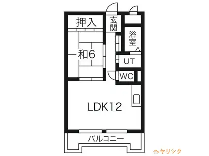 インターシティ黒川(1LDK/6階)の間取り写真