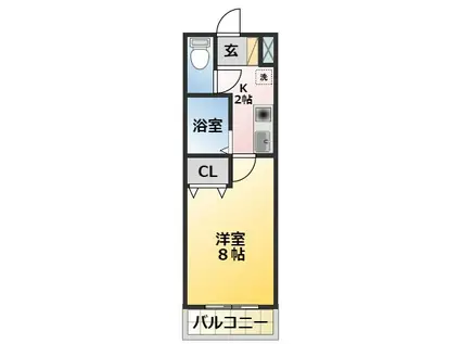 エクセル東浦(1K/1階)の間取り写真