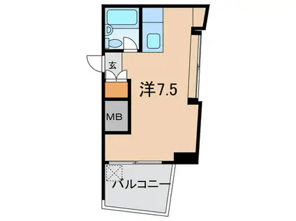 長谷川ビル(ワンルーム/5階)の間取り写真