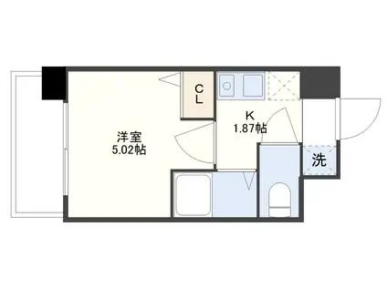 S-FORT長崎興善町(1K/11階)の間取り写真