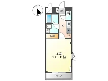 グリーンパレス(1K/3階)の間取り写真