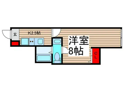 カフーティーダ和光市(1K/1階)の間取り写真