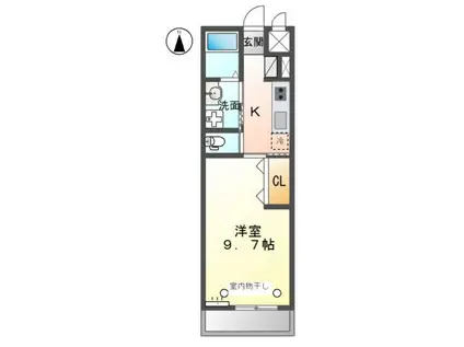 キャトルセゾンI(1K/1階)の間取り写真