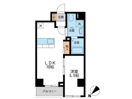 JMFレジデンス新横浜(1LDK/7階)の間取り写真