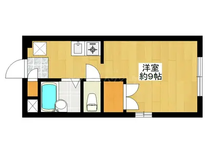 LUMIERE・DEUX(ワンルーム/1階)の間取り写真