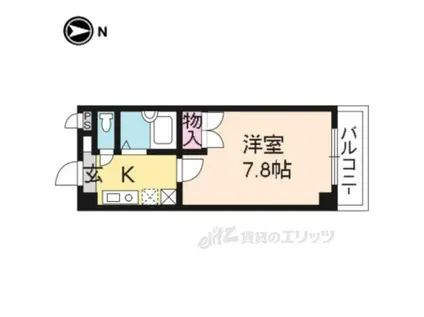 リバティ新町(1K/3階)の間取り写真