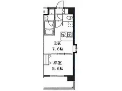 グランビュー六甲(1DK/4階)の間取り写真