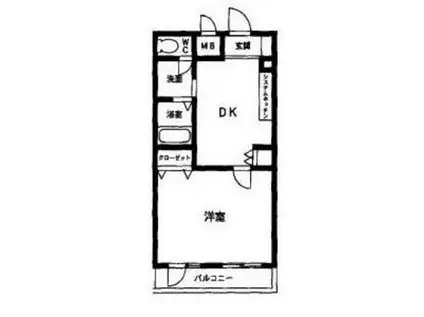 YSセブンハイム(1DK/1階)の間取り写真