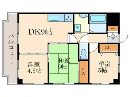 フローラみずほ(3DK/3階)の間取り写真