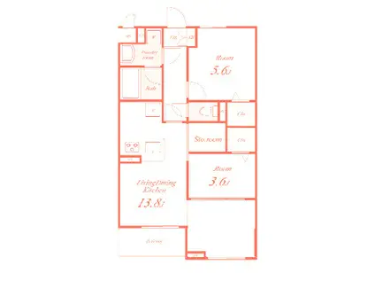 SOLATIO(1SLDK/2階)の間取り写真