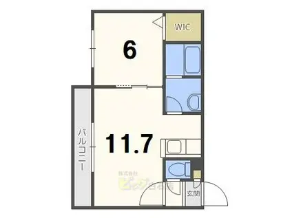 メゾンアヴェニュードゥ(1LDK/3階)の間取り写真