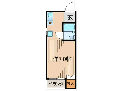 エクセル武庫之荘(ワンルーム/4階)の間取り写真