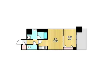 REFISIA箕面船場(1DK/4階)の間取り写真