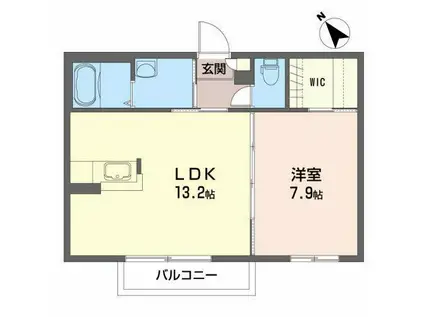 ディアコートYS(1LDK/1階)の間取り写真