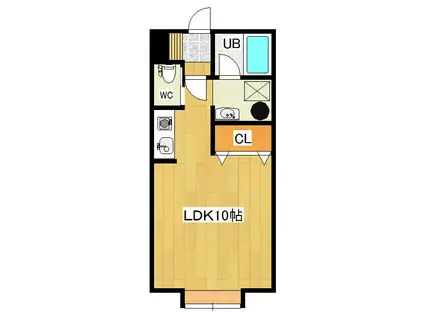 サンプレイスグランド(ワンルーム/1階)の間取り写真