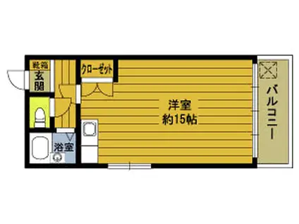 ラトゥール大道(ワンルーム/6階)の間取り写真