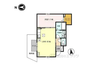 プルミエールケイトⅡ(1LDK/1階)の間取り写真