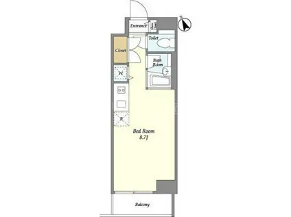 プレミアステージ大崎(ワンルーム/4階)の間取り写真
