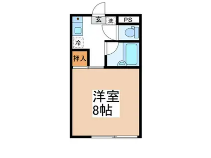 コーポMIYABI(1K/2階)の間取り写真