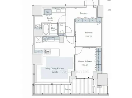 TAKANAWA GATEWAY CITY RESIDENCE(2LDK/7階)の間取り写真