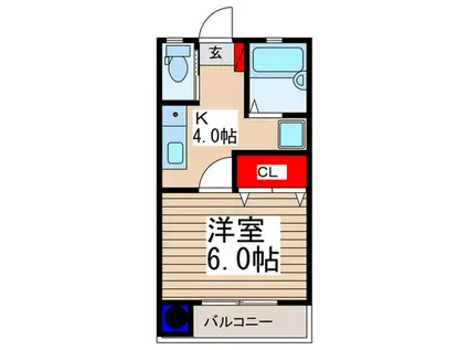 エディンバラハウスA棟(1K/3階)の間取り写真