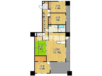 グレイス中央大通(4LDK/2階)の間取り写真