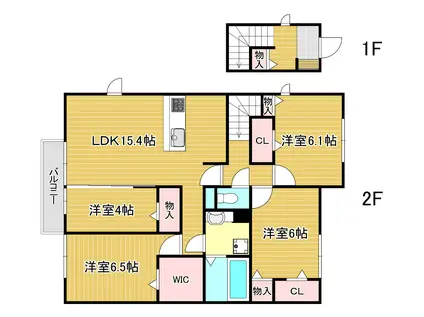 D-ROOM城野駅 C棟(4LDK/2階)の間取り写真