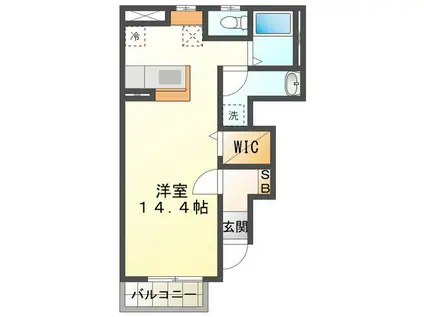 SEIS豊潤 A・B(1K/1階)の間取り写真