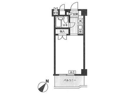ドエル・ピュアネス(1K/6階)の間取り写真