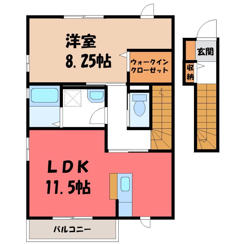 コーポIWAZAKI(1LDK/2階)の間取り写真