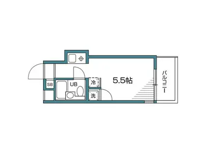 グランバリュー中野坂上(ワンルーム/4階)の間取り写真