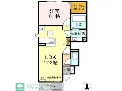ココン セレソII(1LDK/1階)の間取り写真