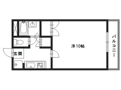 K・Y御立(1K/2階)の間取り写真