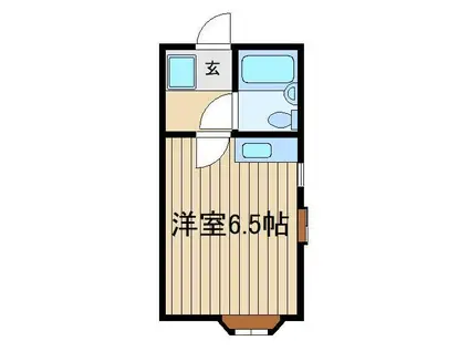 ぱれどーるK(1K/1階)の間取り写真